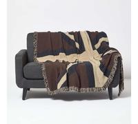 HOMESCAPES Union Jack Flag Throw Blanket, 100% Cotton, Breathable, Handwoven Throws For Sofas Large, United Kingdom Flag Blanket For Bed & Armchair - Limited Edition, 150 x 200cm