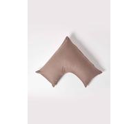 Homescapes V Shaped Pillowcase Organic Cotton 400 Thread Count In Brown Brown One Size