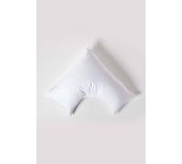 HOMESCAPES White Organic Cotton V-Shape Pillowcase 400TC 600 Thread Count Equivalent Pillow Case For Nursing Pregnancy and Elderly