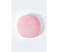 Homescapes Pink Velvet Cushion, 40 Cm Round