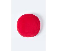 Homescapes Red Velvet Cushion, 40 Cm Round