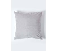 Velvet Cushion Cover Homescapes Light Grey 30cm x 50cm