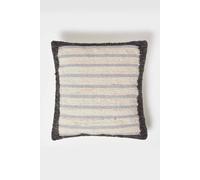 Homescapes Veria Handwoven Grey Stripe Kilim Cushion 45 X 45 Cm