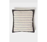 Homescapes Veria Handwoven Grey Stripe Kilim Cushion 45 X 45 Cm