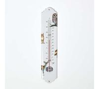 HOMESCAPES Wall Thermometer Indoor Outdoor Use, Accurate & Weatherproof Garden Thermometers for Measuring Weather Temperature, Woodland Animals Design, Ideal for Home, Gardens, Patio & Conservatories