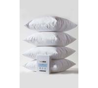 HOMESCAPES Set of 4 Euro Size 60 x 60 cm Waterproof Pillow Protectors Hypoallergenic Anti Dust Mite Washable Square Pillow Covers Oeko-Tex Certified Soft & Breathable with Zip Closure