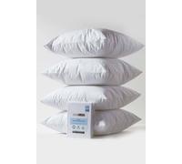 HOMESCAPES Set of 4 Euro Size 80 x 80 cm Waterproof Pillow Protectors Hypoallergenic Anti Dust Mite Washable Square Pillow Covers Oeko-Tex Certified Soft & Breathable with Zip Closure