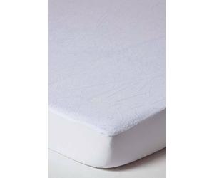 Homescapes Waterproof Terry Towelling Mattress Protector In White White
