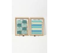 Homescapes Weekly Memo Board And Meal Planner, Set Of 2 In Blue Blue One Size