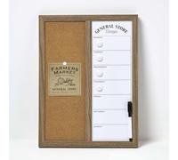 HOMESCAPES Weekly Planner Whiteboard, 2 in 1 Whiteboards and Cork Board with Marker, Combination Noticeboards, Wall Mounted Bulletin for Memo Planning & Organisation at Home, Office, School & Kitchen