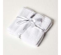 Homescapes White 100% Combed Egyptian Cotton Set Of 2 Face Cloths 700 Gsm