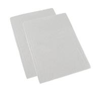 HOMESCAPES White Brushed Cotton Fitted Cot Sheet, Set of Two, Plain 100% Cotton, 70 x 140 cm