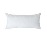 HOMESCAPES White Pure Egyptian Cotton Euro Size Pillowcase 40 x 80 cm 200 TC 400 Thread Count Percale Equivalent Pillow Case with Zip