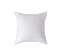 Homescapes Euro Pillowcase Pure Egyptian Cotton 330TC/500TC Percale Satin Stripe White 40x40cm Zip