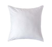 (Square - 60 x 60 cm, White) Egyptian Cotton Satin Stripe Pillowcase 330 Thread Count