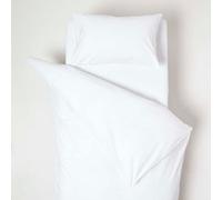 Homescapes White Cotton Cot Bed Duvet Cover Set 200 Thread Count