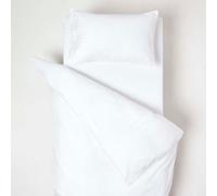 HOMESCAPES White Cot Bed Duvet Cover Set 120 x 150cm 100% Egyptian Cotton Percale Toddler Duvet Cover with Pillowcase Hypoallergenic Easy Care Children’s Bedding 330 TC 500 Thread Count Equivalent