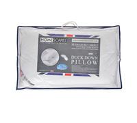 Homescapes White Duck Down Pillow