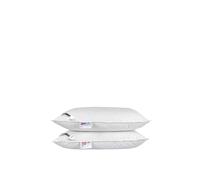 HOMESCAPES - White Duck FEATHER AND DOWN Pillow PAIR - Department Store Quality - Anti Dust Mite - Machine Washable - Soft firmness - RDS Certified
