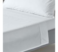 Homescapes Egyptian Cotton Flat Sheet 200 Thread Count In White White Super King Flat
