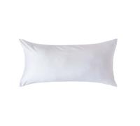 HOMESCAPES White Organic Cotton Euro Size Pillowcase 40 x 80 cm 400TC 600 Thread Count Equivalent Pillow Case with Zip