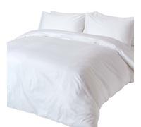 Homescapes White Organic Cotton Duvet Cover Set 400 Thread Count, Single