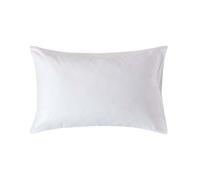 HOMESCAPES White Organic Cotton Pillowcase Standard Size 400TC 600 Thread Count Equivalent Housewife Pillow Case