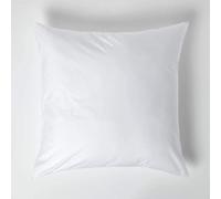 HOMESCAPES White Pure Egyptian Cotton Euro Size Pillowcase 60 x 60 cm 200 TC 400 Thread Count Percale Equivalent Large Square Pillow Case with Zip Pack of 4