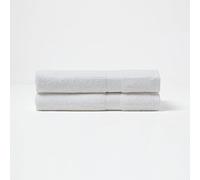 HOMESCAPES White Turkish Cotton Set of 2 Bath Towels Super Soft Thick & Absorbent 500 GSM Towel Heavy Weight for everyday Luxury