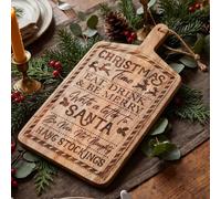 HOMESCAPES Wooden Christmas Serving Board - Letter to Santa 50x25cm