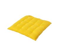 Solid Cotton Seat Pad with Button Straps - Yellow / 5cm