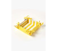 Homescapes Yellow Striped Reversible Bread Basket Homescapes Yellow