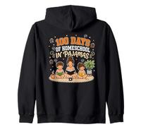 Homeschool 100 Days Family Pajama Mom Cozy Boho Zip Hoodie