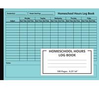 Homeschool Hours Log Book: Weekly & Monthly Lesson Planner and Record Book | Monday to Friday Schedule Planner & Time Record Book (Homeschooling Supplies)