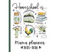 Homeschool Mama Planner 2025-2026: Dated Organizer for Lessons, Student Progress & Family Routines for Multiple Children: 130 Black & White Pages with ... Logs, Unit Studies, and Goal-Setting Tools