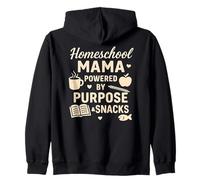 Homeschool Mama Powered By Purpose Christian mom Zip Hoodie