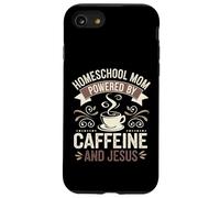 Homeschool Mom Powered by Caffeine and Jesus for Teacher Mom Case for iPhone SE (2020) / 7/8