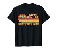Homeschool Mom Retro Support Teaching Learning Proud Mama T-Shirt