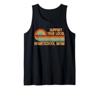 Homeschool Mom Retro Support Teaching Learning Proud Mama Tank Top