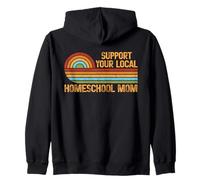 Homeschool Mom Retro Support Teaching Learning Proud Mama Zip Hoodie