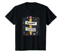 Homeschool Mom: Teacher Without Salary Funny Education T-Shirt, Kids, Black, 8 Years