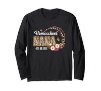 Homeschool Nana Just Add Coffee Leopard Mother's Day Long Sleeve T-Shirt