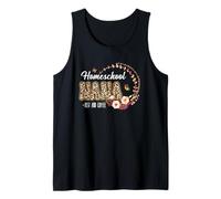 Homeschool Nana Just Add Coffee Leopard Mother's Day Tank Top