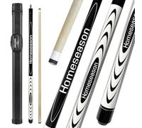 HomeSeason 58" Pool Cue Stick 19.5oz Cue Sticks Professional Low Deflection Billiard Pool Sticks 13mm Tip with Leather Bag for Home Bar Adults Pro Player