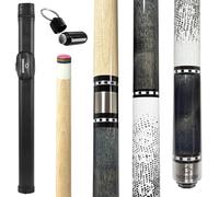 HomeSeason 58in Pool Cue Stick Canadian Maple Wood 13mm Tip - 21oz Perfect for Precision Play, Low Deflection Pool Cue for Enhanced Accuracy with Cue Case