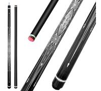 HomeSeason Fiberglass Pool Cue Stick 21oz Cue Sticks 58" Professional Low Deflection Billiard with Screw-in Extension and Leather Bag