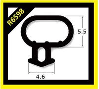 HomeSecure Bubble Gasket - Black Window Rubber Seal - R6598 - uPVC Double Glazing Window And Door Gasket Seal (1 Metre)