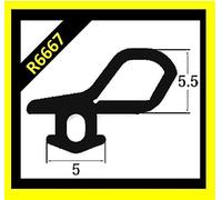 HomeSecure Bubble Gasket - Black Window Rubber Seal - R6667 - uPVC Double Glazing Window And Door Gasket Seal (1 Metre)