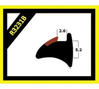 HomeSecure Wedge Gasket - Rubber Door & Window Seal - Black - R3231B - uPVC Wedge Gasket (Per Metre)