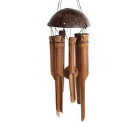 Homeshop3000 Bamboo Wind Chime Large Bell Tubes Coconut Wood Handmade Outdoor 30cm and 50cm (30cm)